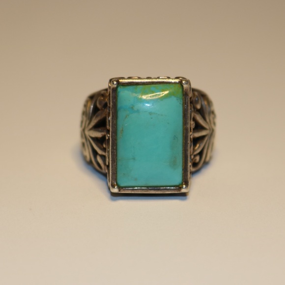 Barse Vintage Turquoise Sterling Silver Ring - Picture 3 of 4